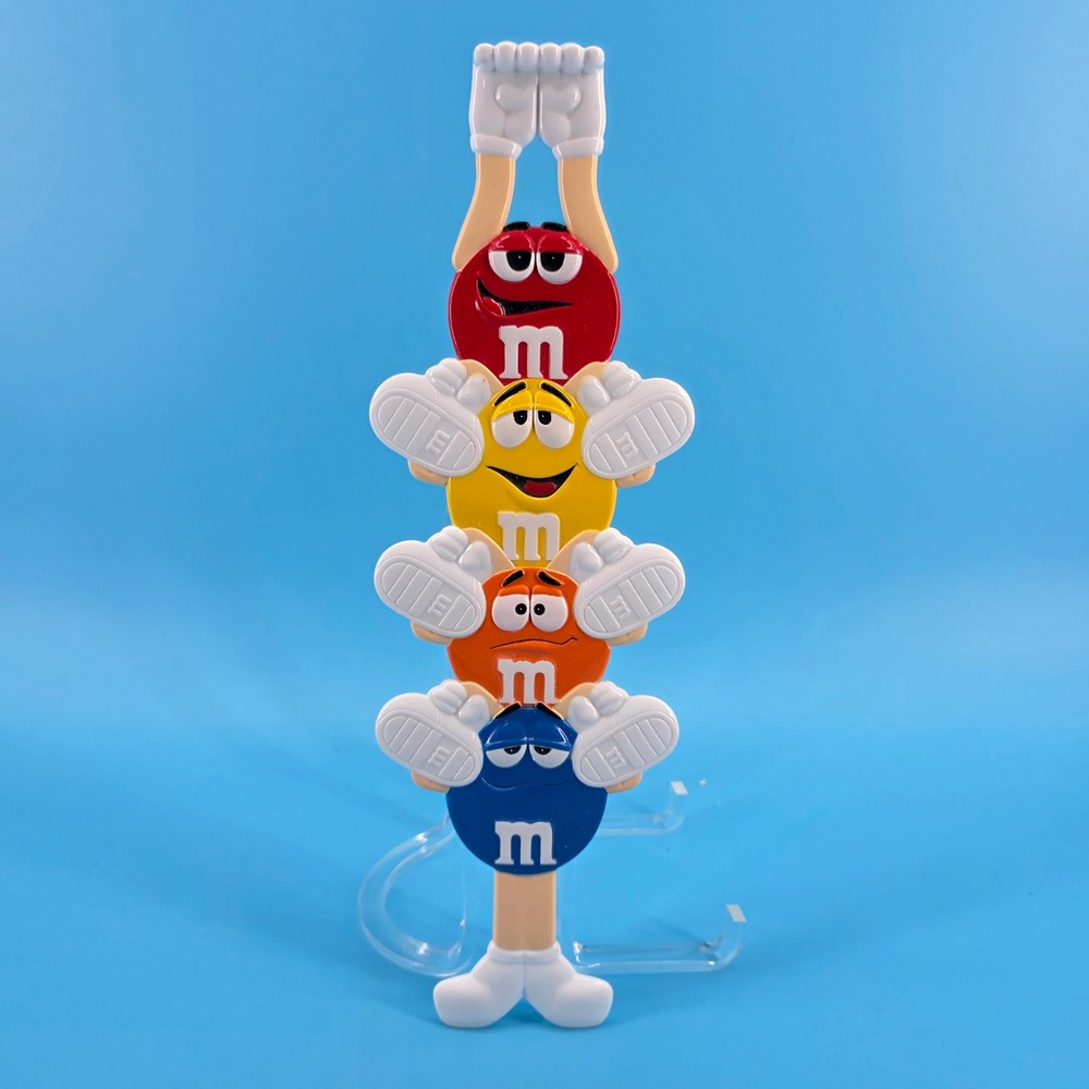 Vintage M&M's Back Scratcher Character Stack Red Yellow Orange Blue 13.75 Inch